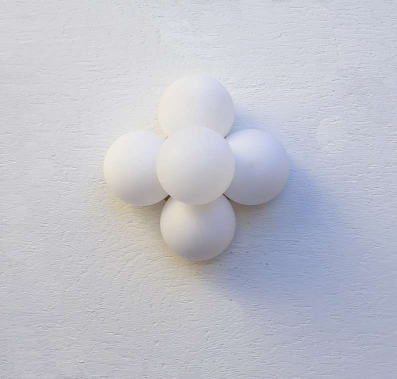 Cloud Round Opal Glass Sconce - Recessed Ceiling Light - view 3