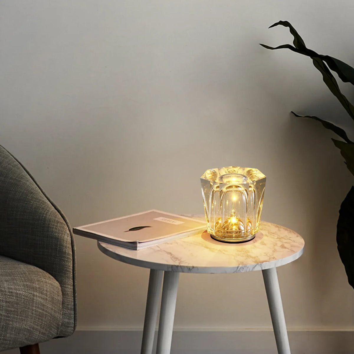 Crystal Diamond Atmosphere Ambient Modern Table Lamp - view 3