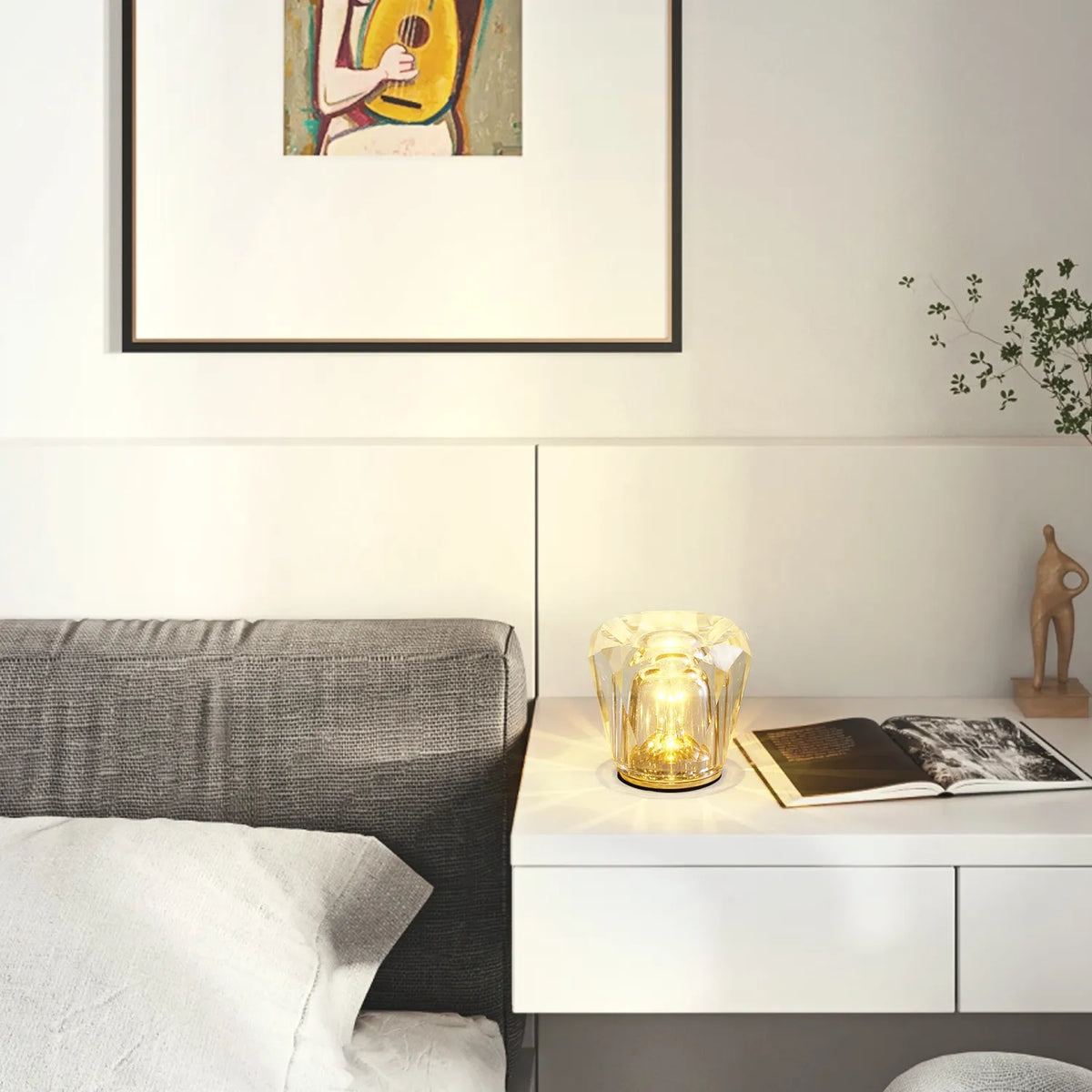 Crystal Diamond Atmosphere Ambient Modern Table Lamp - view 4