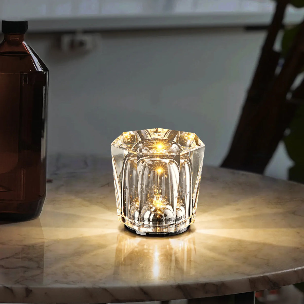 Crystal Diamond Atmosphere Ambient Modern Table Lamp - view 5