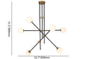 Modern Design Black And White Glass Sputnik Chandelier Light - view 10