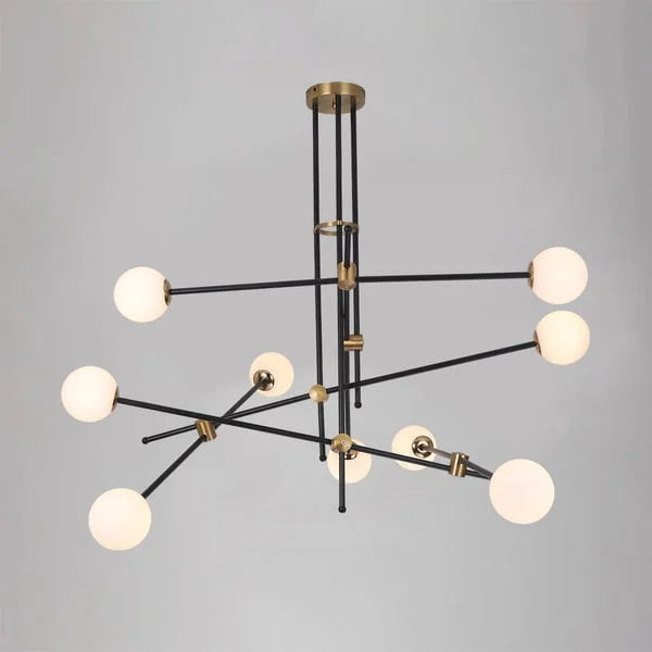 Modern Design Black And White Glass Sputnik Chandelier Light - view 9