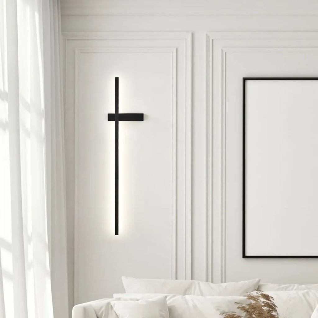 LED Black Long Strip Flush Mount Modern Wall Sconces - view 1