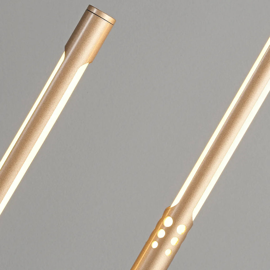 LED Gold 2-Light U-Shaded Candle-Stick Modern Table Lamp - view 4