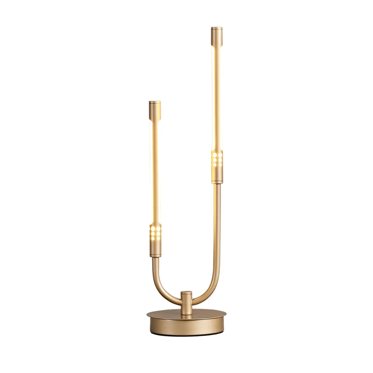 LED Gold 2-Light U-Shaded Candle-Stick Modern Table Lamp - view 6