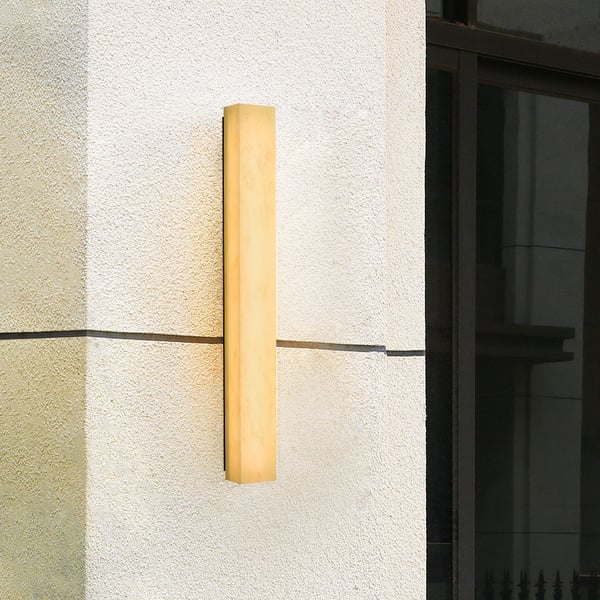 Minimalist Flush Mount Rectangular LED Outdoor Wall Sconce - view 2