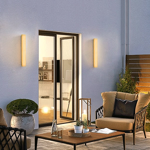 Minimalist Flush Mount Rectangular LED Outdoor Wall Sconce - view 4