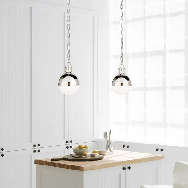 Hicks Globe Large 13 1/4" Wide White Glass Pendant Lights - view 3