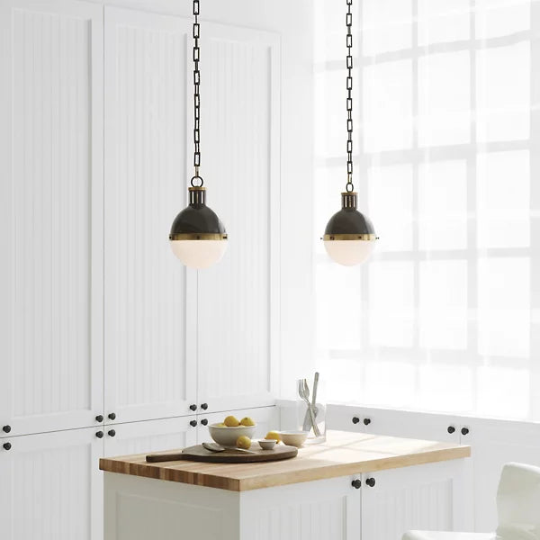 Hicks Globe Large 13 1/4" Wide White Glass Pendant Lights - view 4