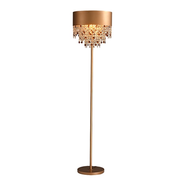 Glam Multiple Light LED Crystal Minimalist Gold Floor Lamp - view 8