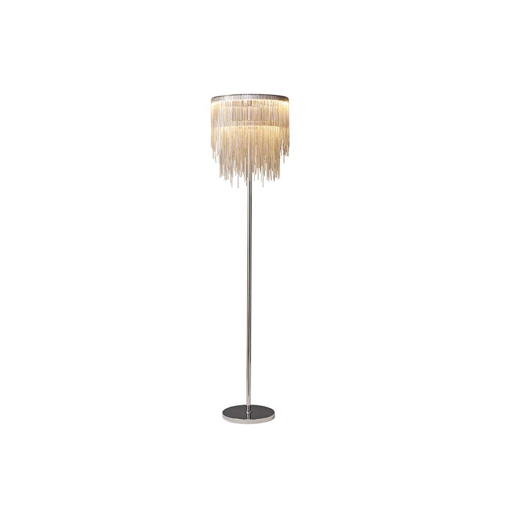 Chrome Tassel Round Shade Minimalist LED Floor Lamp - view 8