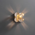 Brass And Clear Glass Floral Shade Modern Wall Lighting - view 1