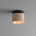 Travertine Modern LED Round Flush Mount Ceiling Light - view 1