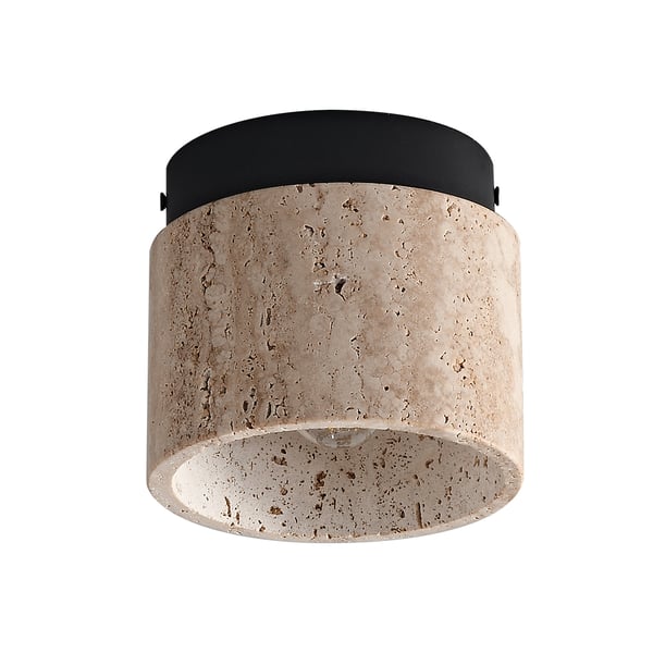 Travertine Modern LED Round Flush Mount Ceiling Light - view 5