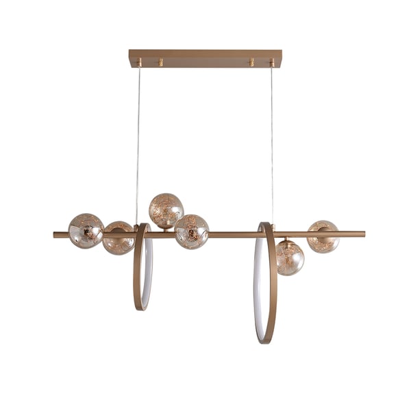 Bubi Gold Amber Glass Bubble LED Island Light Fixtures - view 6