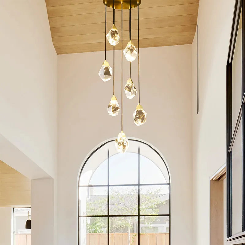 LED Foyer Entryway 7-Light Chandelier Modern Crystal Light - view 3