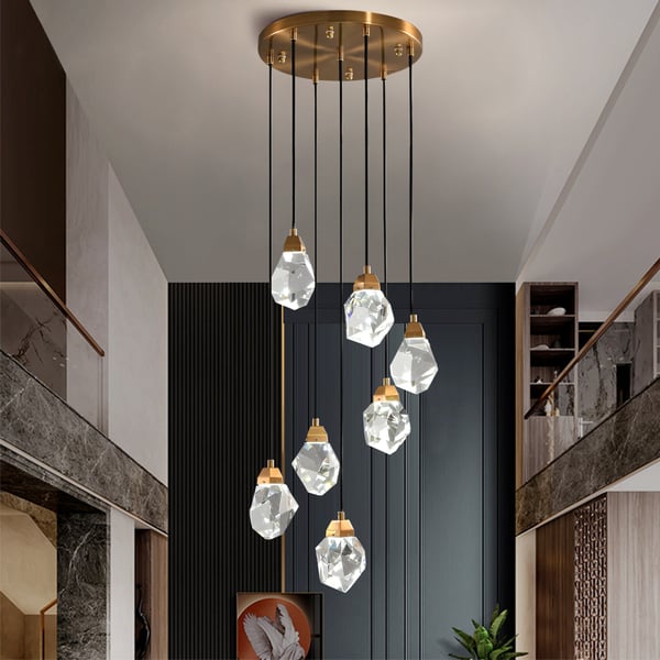 LED Foyer Entryway 7-Light Chandelier Modern Crystal Light - view 5