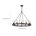 Milla 12-Light Clear Glass 38" Dia Round LED Chandelier - view 8