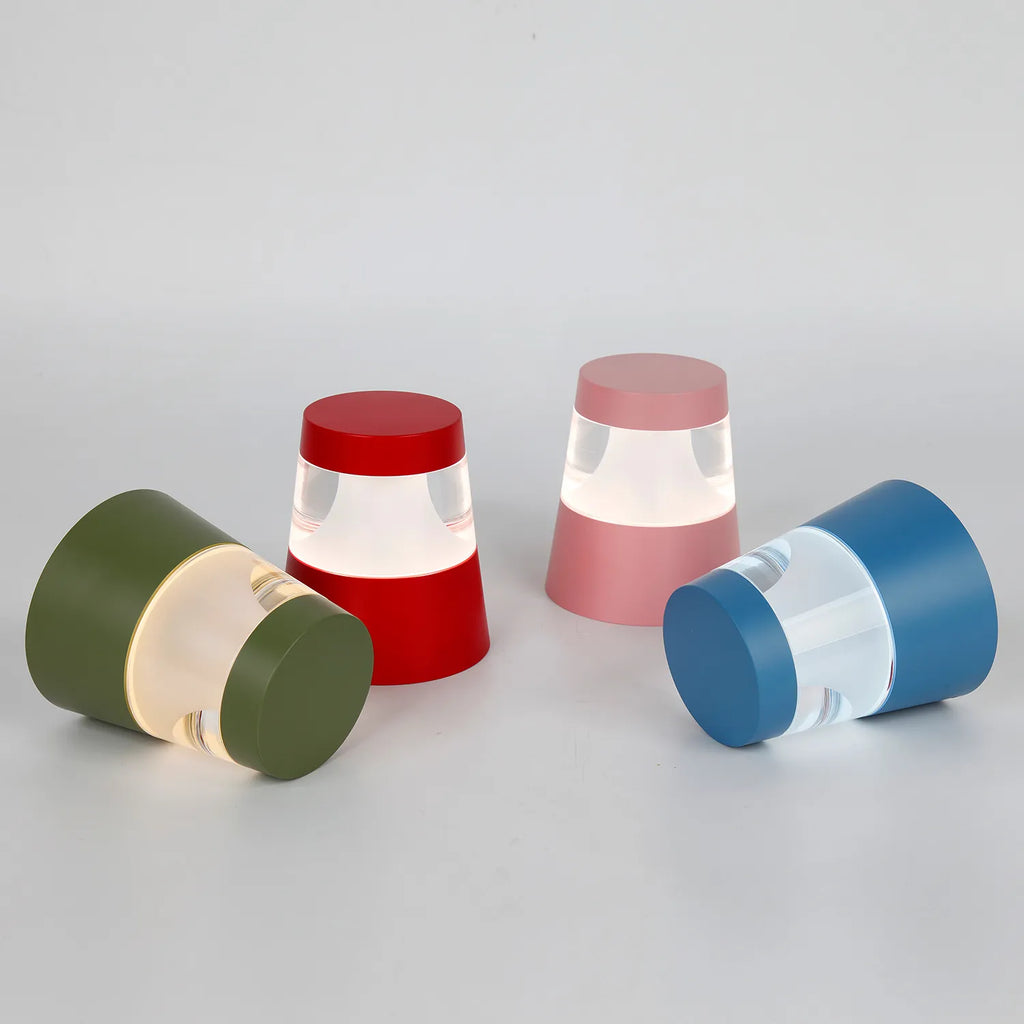 LED Colorful Portable Chargeable Round Nightstand Lamps - view 7