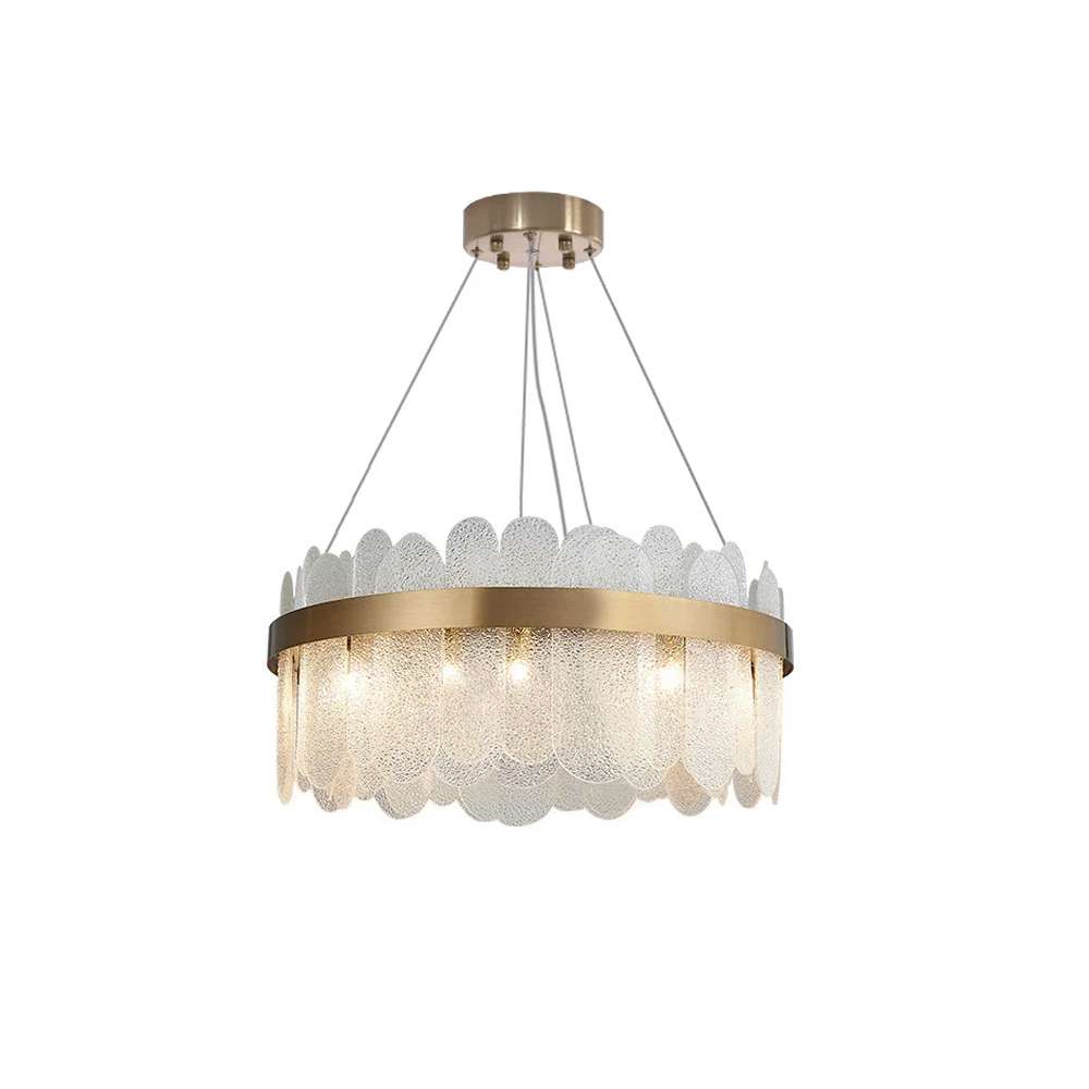 Revel Round Tiered Gold And Clear Glass Chandelier - view 8
