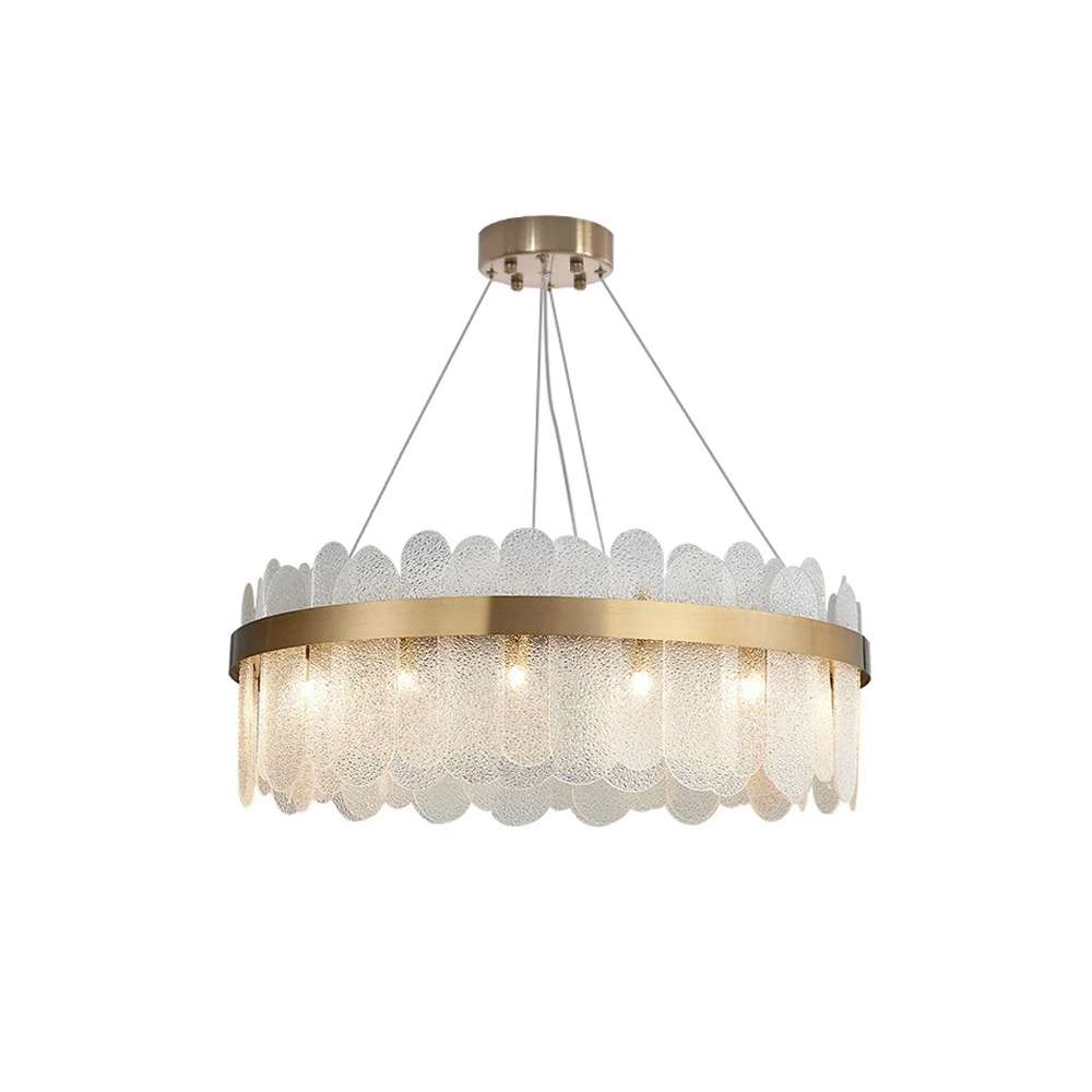 Revel Round Tiered Gold And Clear Glass Chandelier - view 9