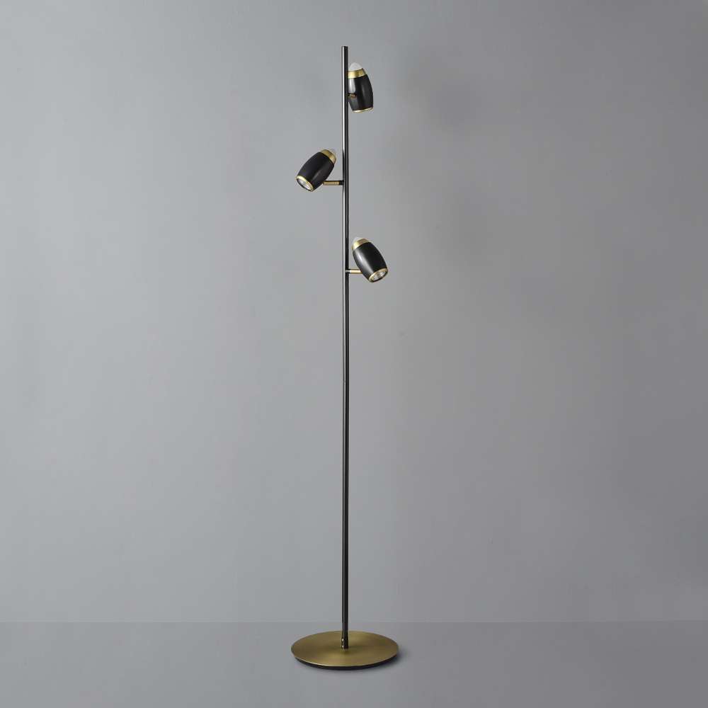 Dawn Engine Modern 3-Light Spot Light Black LED Floor Lamp - view 2