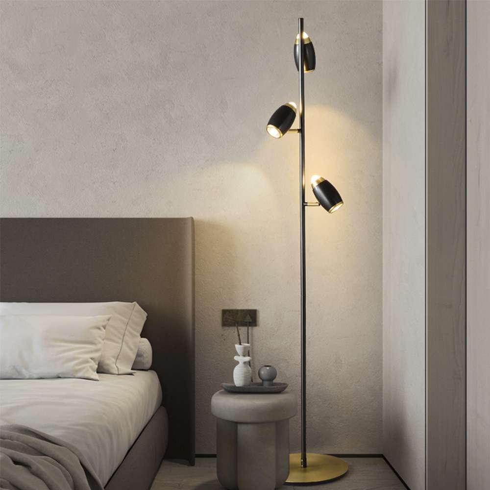 Dawn Engine Modern 3-Light Spot Light Black LED Floor Lamp - view 4