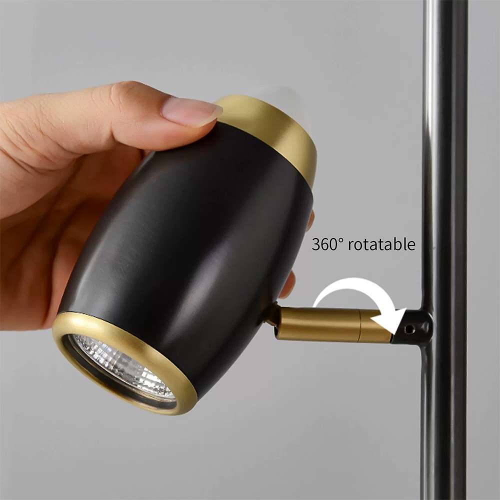 Dawn Engine Modern 3-Light Spot Light Black LED Floor Lamp - view 6