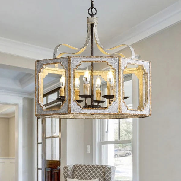 Light in the Space Rustic Lantern 8-Light LED Candle Chandelier - view 3