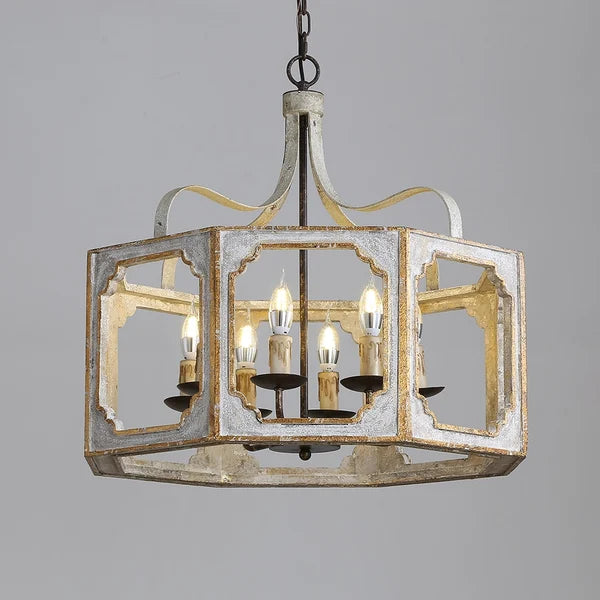 Light in the Space Rustic Lantern 8-Light LED Candle Chandelier - view 4
