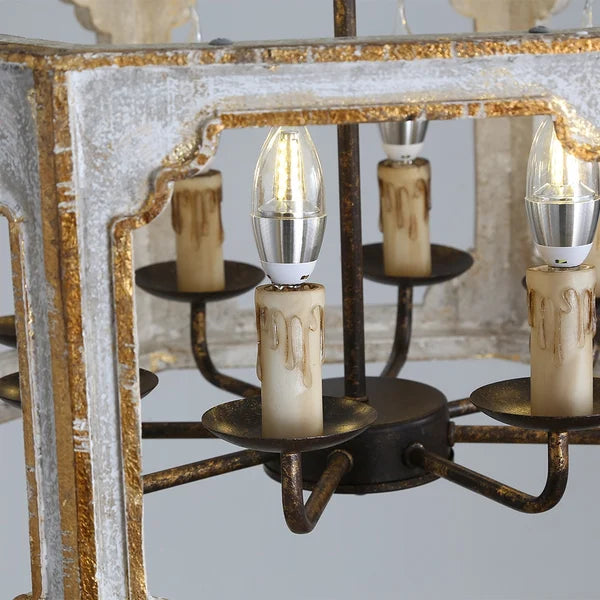 Light in the Space Rustic Lantern 8-Light LED Candle Chandelier - view 7