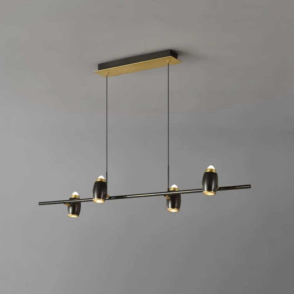 Jacarra Modern Adjustable Black Linear Led Chandelier - view 1