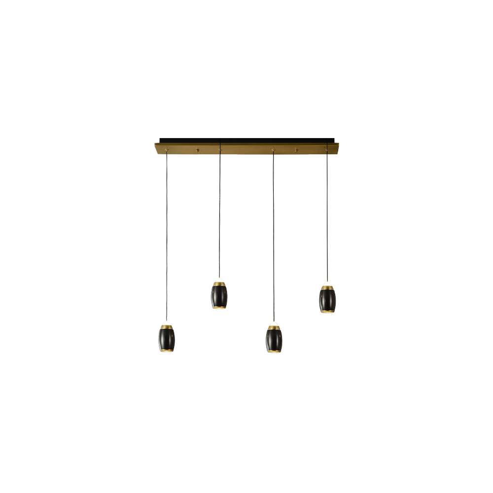 Jacarra Modern Adjustable Black Linear Led Chandelier - view 10