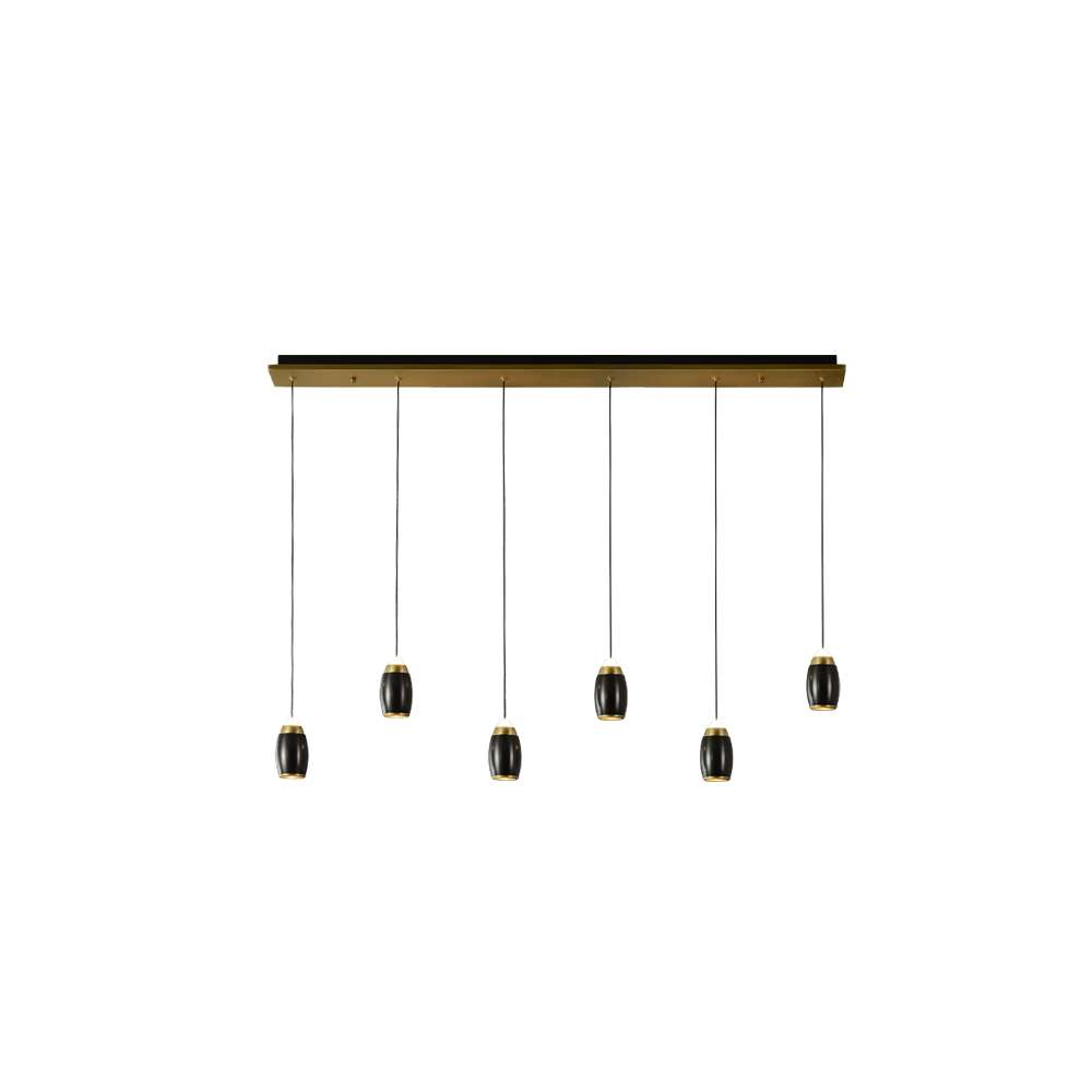 Jacarra Modern Adjustable Black Linear Led Chandelier - view 11