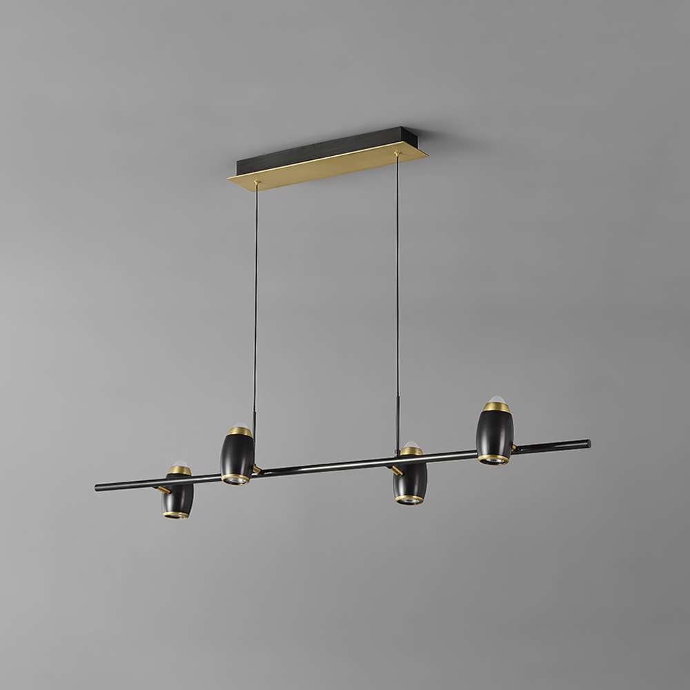 Jacarra Modern Adjustable Black Linear Led Chandelier - view 2