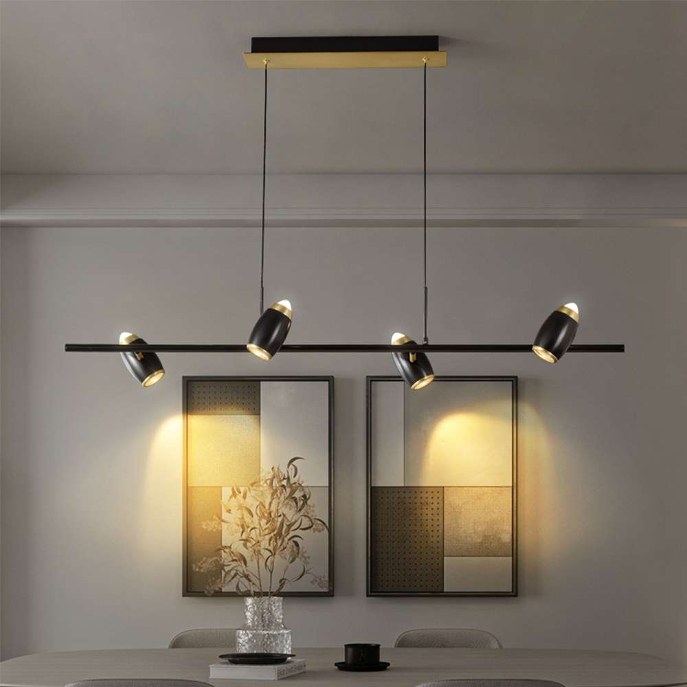 Jacarra Modern Adjustable Black Linear Led Chandelier - view 3