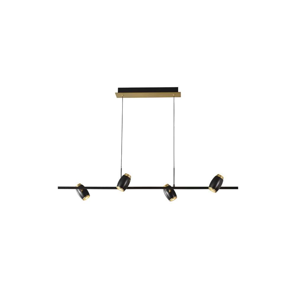Jacarra Modern Adjustable Black Linear Led Chandelier - view 8