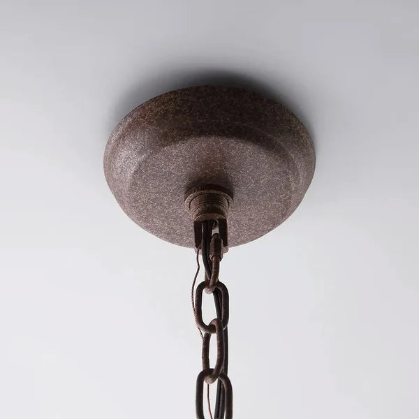 Rustic Distressed 5-Light 26 4/5" Dia Brown Chandelier Candle - view 4