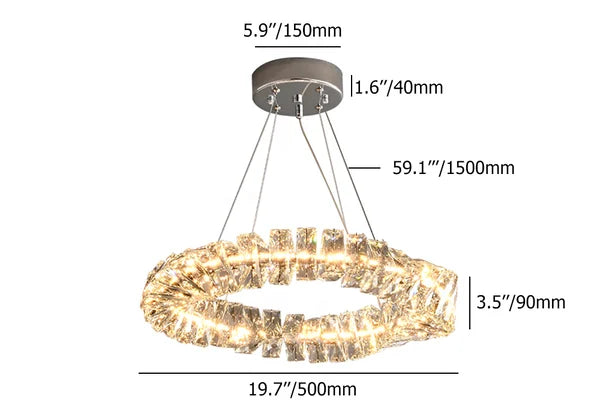 Galaxy LED 8-Light 19 7/10" Dia Crystal Chandelier Modern - view 8