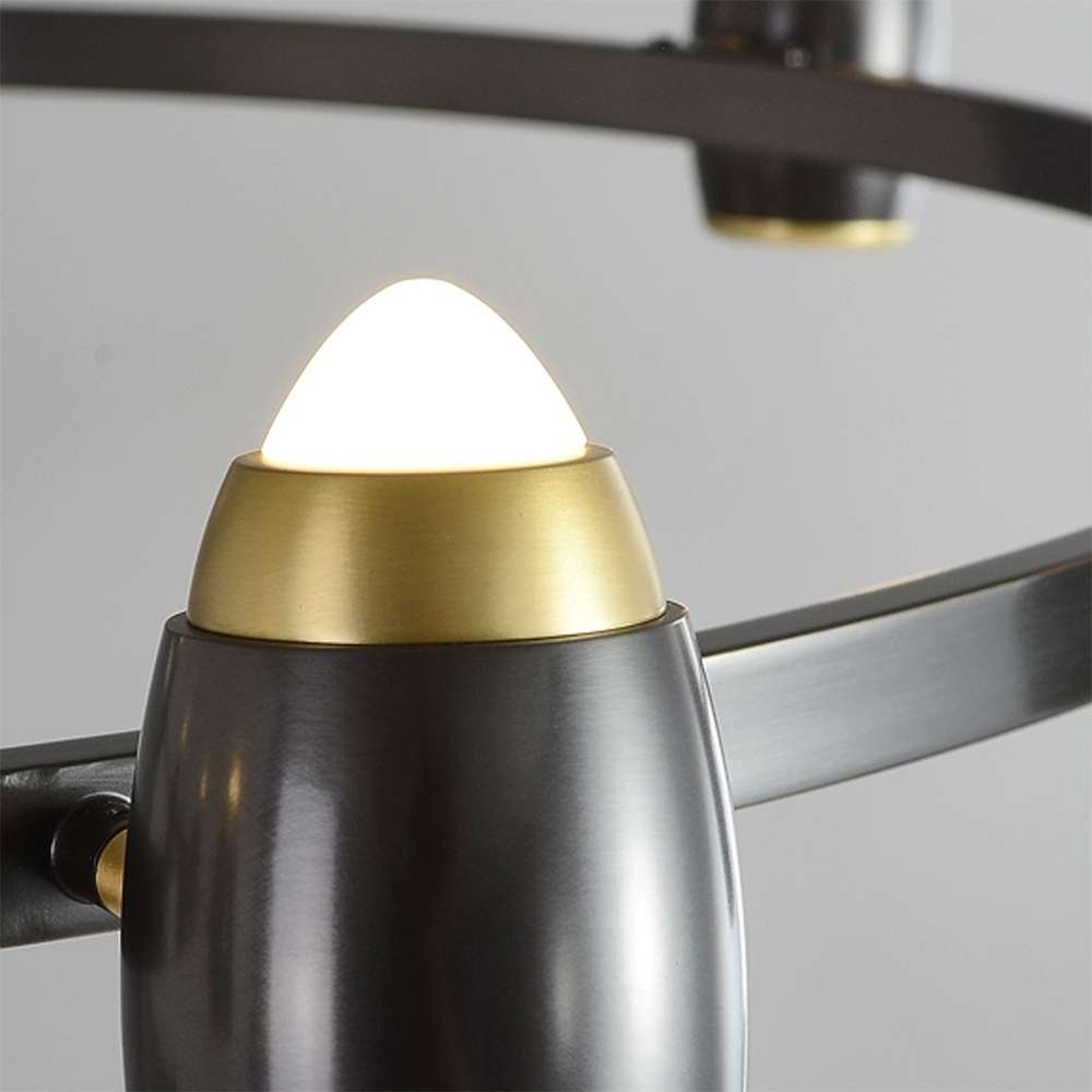 Integrated LED Modern 40 3/5" Dia Black Round Chandelier - view 6