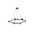 Integrated LED Modern 40 3/5" Dia Black Round Chandelier - view 8
