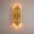 Glam Fluted Gold 2-Light Flush Mount Wall Lighting - view 1
