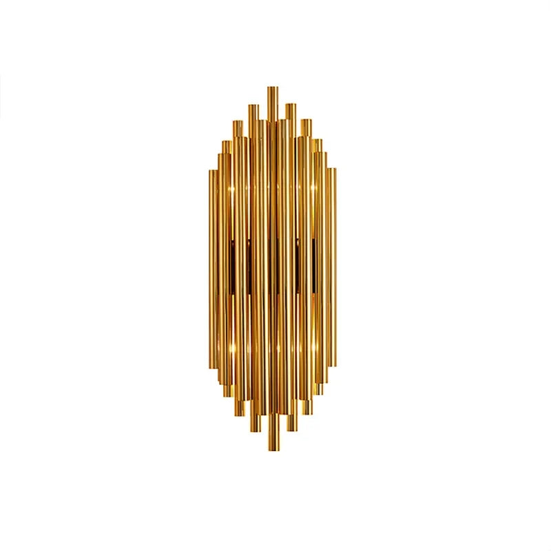 Glam Fluted Gold 2-Light Flush Mount Wall Lighting - view 4