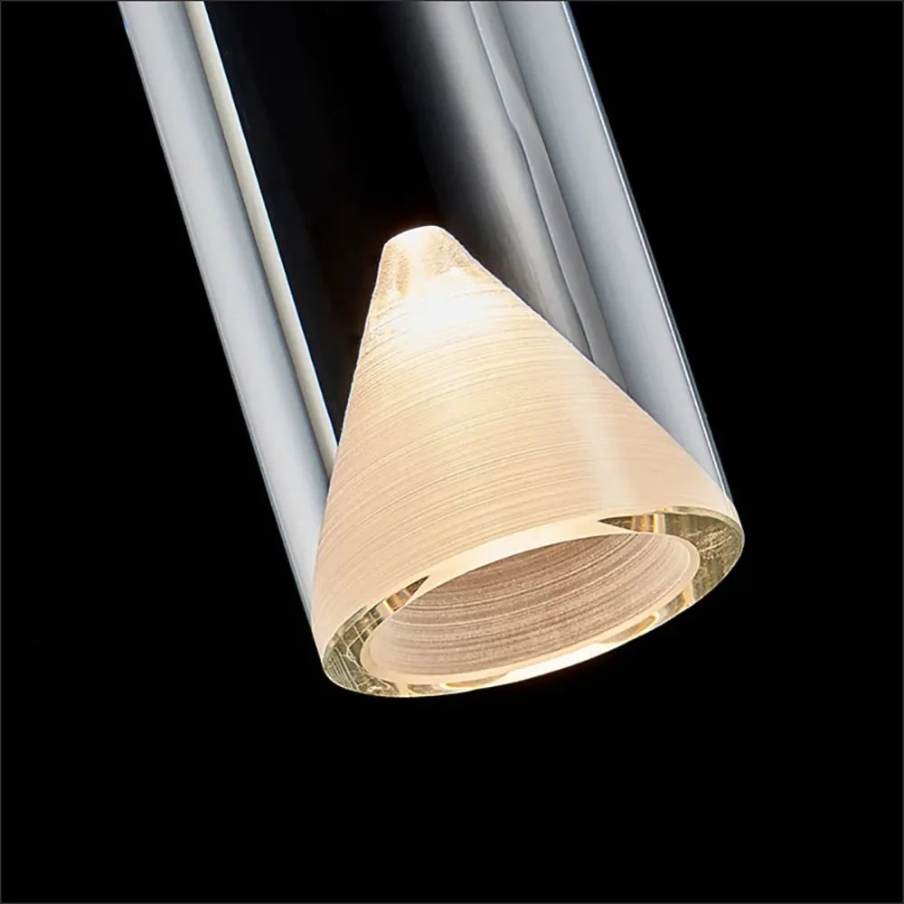 Brass Clear Crystal Shade Cylinder Modern Wall Lighting - view 4