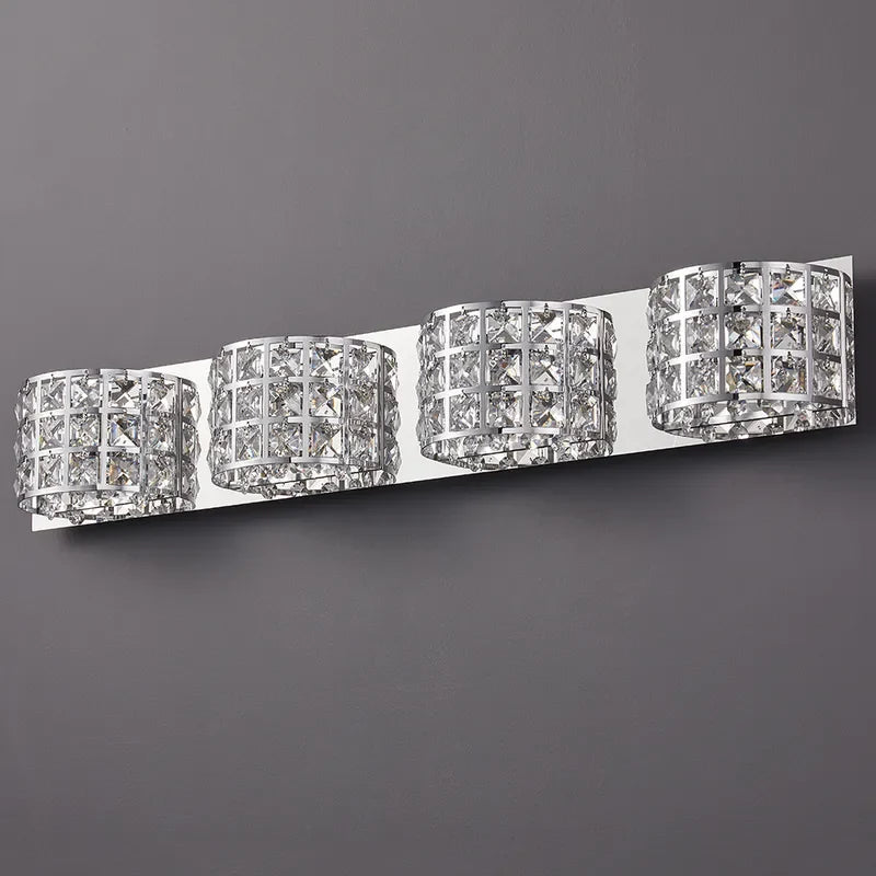 Clear Crystals Modern Bathroom Wall Sconces Chrome - view 8