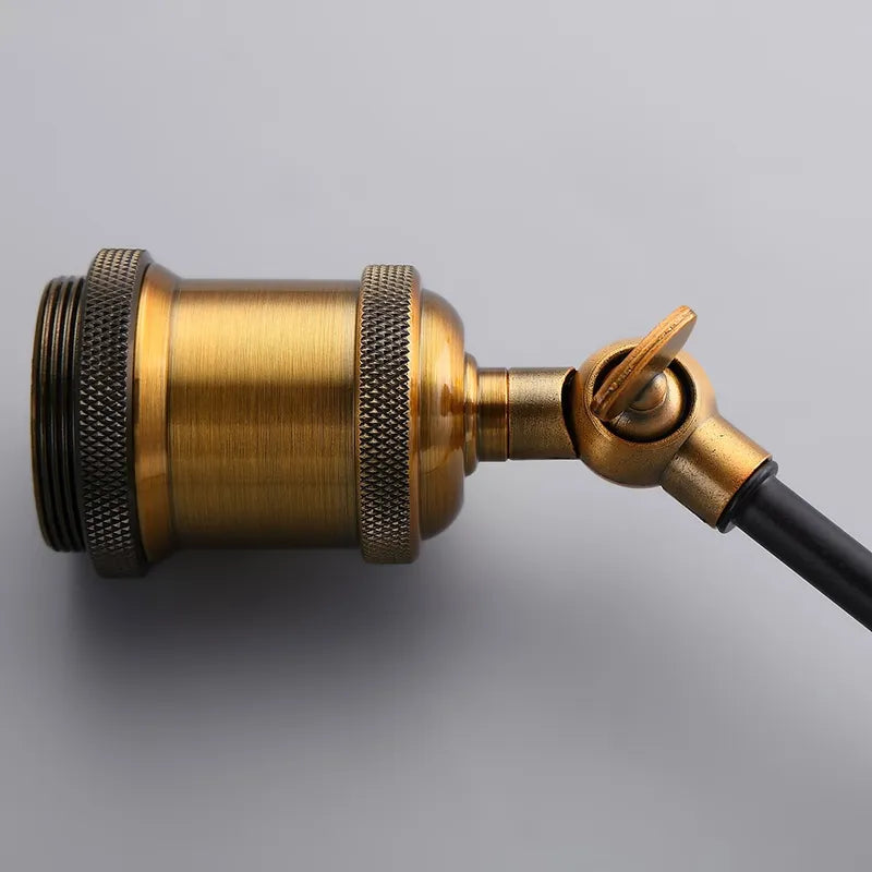 Retro Black Double Swing Arm Metal Bell Wall Lighting - view 7