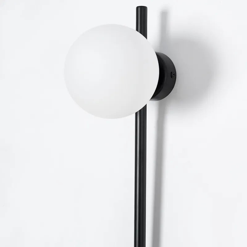 Alba Modern White Globe Glass Shade Wall Sconce Plug in - view 10