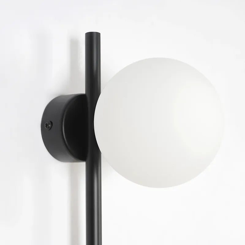 Alba Modern White Globe Glass Shade Wall Sconce Plug in - view 11