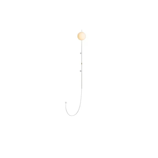 Alba Modern White Globe Glass Shade Wall Sconce Plug in - view 13