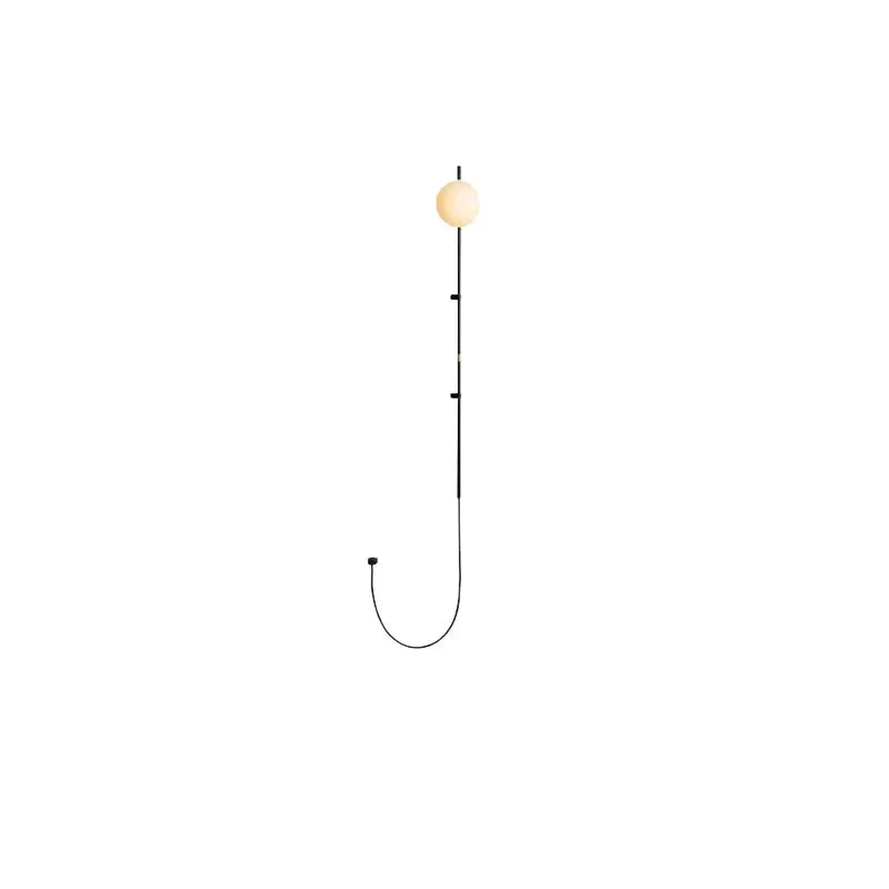 Alba Modern White Globe Glass Shade Wall Sconce Plug in - view 14